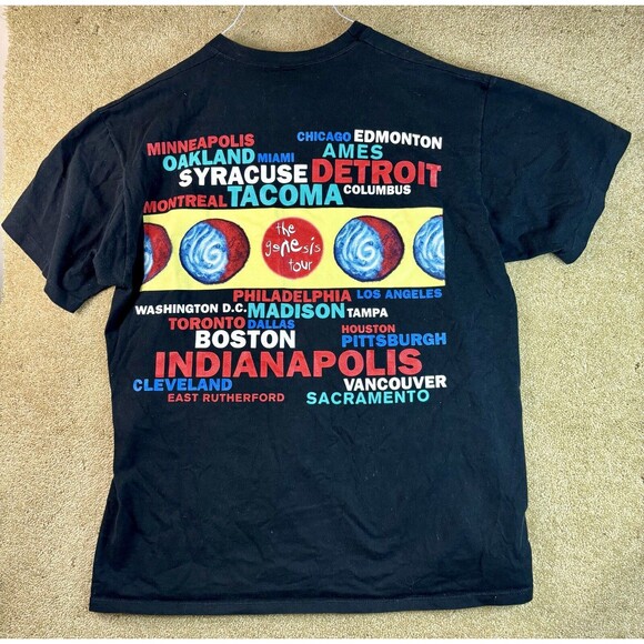 Vintage 1992 The Genesis Tour Double Sided Rock Band Concert T Shirt XL - Picture 3 of 5